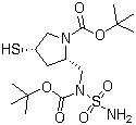 structure of CAS# 148017-44-1, (2S,4S)-2-[[(氨基磺酰基)(叔丁氧羰基)氨基]甲基]-4-巯基-1-吡咯烷羧酸叔丁酯