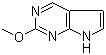 structure of CAS# 148214-62-4, 2-甲氧基-1H-吡咯并[2,3-d]嘧啶