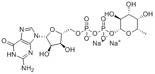 structure of CAS# 148296-47-3, 鸟苷5'-二磷酰-beta-L-岩藻糖钠盐