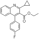 structure of CAS# 148516-11-4, Ethyl 2-cyclopropyl-4-(4-fluorophenyl)-quinolyl-3-carboxylate