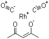 Dicarbonylacetylacetonato rhodium(I) molecular structure (CAS 14874-82-9)