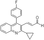 CAS # 148901-68-2, (E)-3-[2-Cyclopropyl-4-(4-fluorophenyl)-3-quinolinyl-2-propenal, (E)-3-[2-Cyclopropyl-4-(4-fluorophenyl)quinolin-3-yl]prop-2-en-1-al