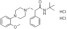CAS # 149007-53-4, (R)-N-(1,1-Dimethylethyl)-4-(2-methoxyphenyl)-alpha-phenyl-1-piperazinepropanamide dihydrochloride, (R)-(-)-WAY 100135, (R)-WAY 100135