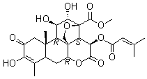 structure of CAS# 14907-98-3, (+)-Brusatol