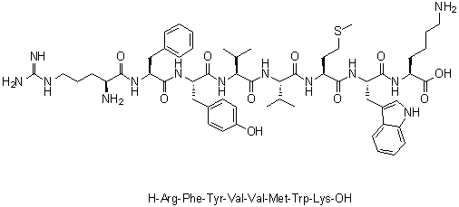 CAS 登录号：149234-04-8, L-精氨酰-L-苯丙氨酰-L-酪氨酰-L-缬氨酰-L-缬氨酰-L-蛋氨酰-L-色氨酰-L-赖氨酸