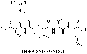 CAS 登录号：149234-05-9, L-异亮氨酰-L-精氨酰-L-缬氨酰-L-缬氨酰-L-蛋氨酸