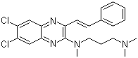 CAS 登录号：149366-39-2, N-[6,7-二氯-3-(2-苯乙烯基)-2-喹喔啉基]-N,N',N'-三甲基-1,3-丙二胺