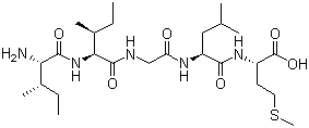 structure of CAS# 149385-65-9, 异亮氨酰-异亮氨酰-甘氨酰-亮氨酰-蛋氨酸