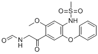 structure of CAS# 149456-98-4, N-(2-(2-甲氧基-4-(甲基磺酰胺基)-5-苯氧基苯基)-2-氧代乙基)甲酰胺