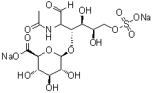 2-(Acetylamino)-2-deoxy-3-O-beta-D-glucopyranuronosyl-D-galactose 6-(hydrogen sulfate) disodium salt molecular structure (CAS 149458-08-2)