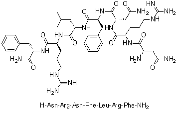 CAS # 149471-12-5, L-Asparaginyl-L-arginyl-L-asparaginyl-L-phenylalanyl-L-leucyl-L-arginyl-L-phenylalaninamide