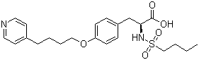 structure of CAS# 149490-61-9, N-Butylsulfonyl-O-(4-(4-pyridinyl)butyl)-L-tyrosine