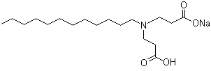 CAS 登录号：14960-06-6, N-(2-羧基乙基)-N-月桂烷基-beta-丙氨酸钠盐