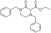 CAS # 149648-70-4, Ethyl 1,4-dibenzyl-3-oxopiperazine-2-carboxylate, 3-Oxo-1,4-bis(phenylmethyl)-2-piperazinecarboxylic acid ethyl ester