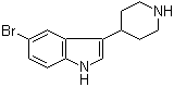 structure of CAS# 149669-42-1, 4-(5-溴-3-吲哚基)哌啶