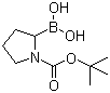 N-叔丁氧羰基吡咯烷-2-硼酸分子结构 (CAS 149682-75-7)