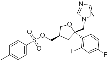 CAS # 149809-42-7, Posaconazole Diastereoisomer Related Compound 5, [(3R,5S)-5-(2,4-difluorophenyl)-5-(1,2,4-triazol-1-ylmethyl)oxolan-3-yl]methyl 4-methylbenzenesulfonate