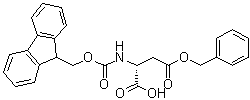 structure of CAS# 150009-58-8, N-[芴甲氧羰基]-D-天冬氨酸 4-苄酯