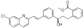 structure of CAS# 150026-72-5, 2-[(3R)-3-[3-[(1E)-2-(7-Chloro-2-quinolinyl)ethenyl]phenyl]-3-hydroxypropyl]benzoic acid methyl ester
