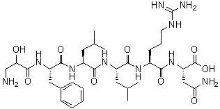 CAS # 150242-29-8, N2-[N2-[N-[N-[N-(2-Hydroxy-beta-alanyl)-L-phenylalanyl]-L-leucyl]-L-leucyl]-L-arginyl]-L-asparagine
