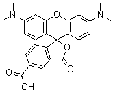 CAS # 150322-05-7, 3',6'-Bis(dimethylamino)-3-oxospiro[isobenzofuran-1(3H),9'-[9H]xanthene]-5-carboxylic acid