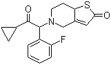 structure of CAS# 150322-38-6, 5-[2-环丙基-1-(2-氟苯基)-2-氧代乙基]-5,6,7,7a-四氢噻吩并[3,2-c]吡啶-2(4H)-酮