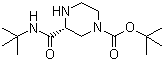 structure of CAS# 150323-35-6, (S)-2-tert-Butylcarboxamide-4-tert-butoxycarbonyl piperazine