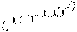 N1,N2-Bis[[4-(2-thiazolyl)phenyl]methyl]-1,2-ethanediamine molecular structure (CAS 1507370-40-2)