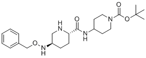 CAS # 1510832-19-5, tert-butyl 4-[[(2S,5R)-5-(phenylmethoxyamino)piperidine-2-carbonyl]amino]piperidine-1-carboxylate