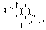 structure of CAS# 151250-76-9, (S)-9-氟-2,3-二氢-3-甲基-10-[[2-(甲基氨基)乙基]氨基]-7-氧代-7H-吡啶并[1,2,3-de]-1,4-苯并恶嗪-6-羧酸