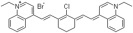 CAS # 151648-23-6, 4-[2-[2-Chloro-3-[2-(1-ethyl-4(1H)-quinolinylidene)ethylidene]-1-cyclohexen-1-yl]ethenyl]-1-ethylquinolinium bromide