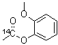 CAS # 15212-03-0, o-Methoxyphenol acetate-1-<sup>14</sup>C