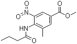 CAS # 152628-01-8, Methyl 4-(butyrylamino)-3-methyl-5-nitrobenzoate, 3-Methyl-5-nitro-4-[(1-oxobutyl)amino]-benzoic acid methyl ester