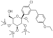 CAS # 1528636-29-4, Methyl 1-C-[4-chloro-3-[(4-ethoxyphenyl)methyl]phenyl]-2,3,4-tris-O-(trimethylsilyl)-alpha-D-glucopyranoside