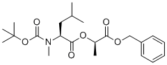 CAS # 153052-68-7, Benzyl N-Boc-N-methyl-L-leucyl-D-lactate, (R)-1-(Benzyloxy)-1-oxopropan-2-yl N-(tert-butoxycarbonyl)-N-methyl-L-leucinate