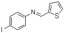 structure of CAS# 15310-76-6, 4-碘-N-(2-噻吩基亚甲基)苯胺