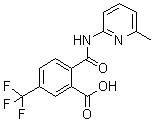 structure of CAS# 1531634-31-7, 2-[[(6-甲基-2-吡啶基)氨基]羰基]-5-(三氟甲基)苯甲酸