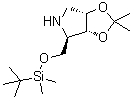 structure of CAS# 153172-31-7, (3aR,4R,6aS)-4-[[[(叔丁酯)二甲基硅烷基]氧基]甲基]四氢-2,2-二甲基-4H-1,3-二氧杂环戊烯并[4,5-c]吡咯