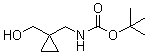 structure of CAS# 153248-46-5, 1-Hydroxymethyl-1-(tert-butoxycarbonylaminomethyl)cyclopropane