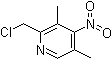structure of CAS# 153476-68-7, 2-氯甲基-3,5-二甲基-4-硝基吡啶