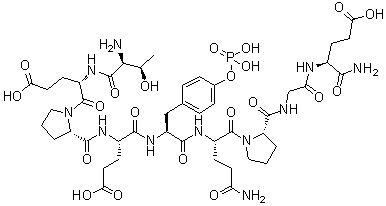 CAS # 153586-97-1, N2-[N-[1-[N2-[O-Phosphono-N-[N-[1-(N-L-threonyl-L-alpha-glutamyl)-L-prolyl]-L-alpha-glutamyl]-L-tyrosyl]-L-glutaminyl]-L-prolyl]glycyl]-L-alpha-glutamine