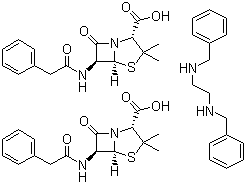 structure of CAS# 1538-09-6, 苄星青霉素 G