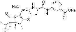 structure of CAS# 153832-38-3, 厄他培南钠