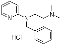 CAS # 154-69-8, Tripelennamine hydrochloride, Pyrinamine, ReCovr, Stanzamine, N1,N1-Dimethyl-N2-(phenylmethyl)-N2-(2-pyridinyl)-1,2-ethanediamine hydrochloride