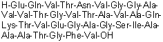 structure of CAS# 154040-19-4, Peptide NAC (human clone HBS6-1 amyloid non-Aβ component)