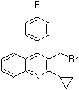 structure of CAS# 154057-56-4, 3-溴甲基-2-环丙基-4-(4'-氟苯基)喹啉