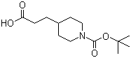 structure of CAS# 154375-43-6, 1-叔丁氧羰基-4-哌啶丙酸