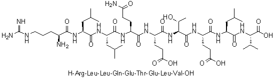 CAS # 154427-28-8, L-Arginyl-L-leucyl-L-leucyl-L-glutaminyl-L-alpha-glutamyl-L-threonyl-L-alpha-glutamyl-L-leucyl-L-valine