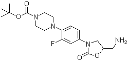 CAS # 154590-42-8, 4-[4-[5-(Aminomethyl)-2-oxo-3-oxazolidinyl]-2-fluorophenyl]-1-piperazinecarboxylic acid tert-butyl ester