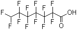 structure of CAS# 1546-95-8, 7H-Dodecafluoroheptanoic acid